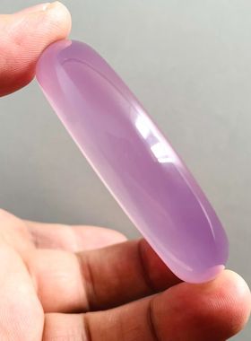 陕西特产冰花芙蓉玉手镯天然冰种玉髓玛瑙手镯粉紫色镯子女款送礼