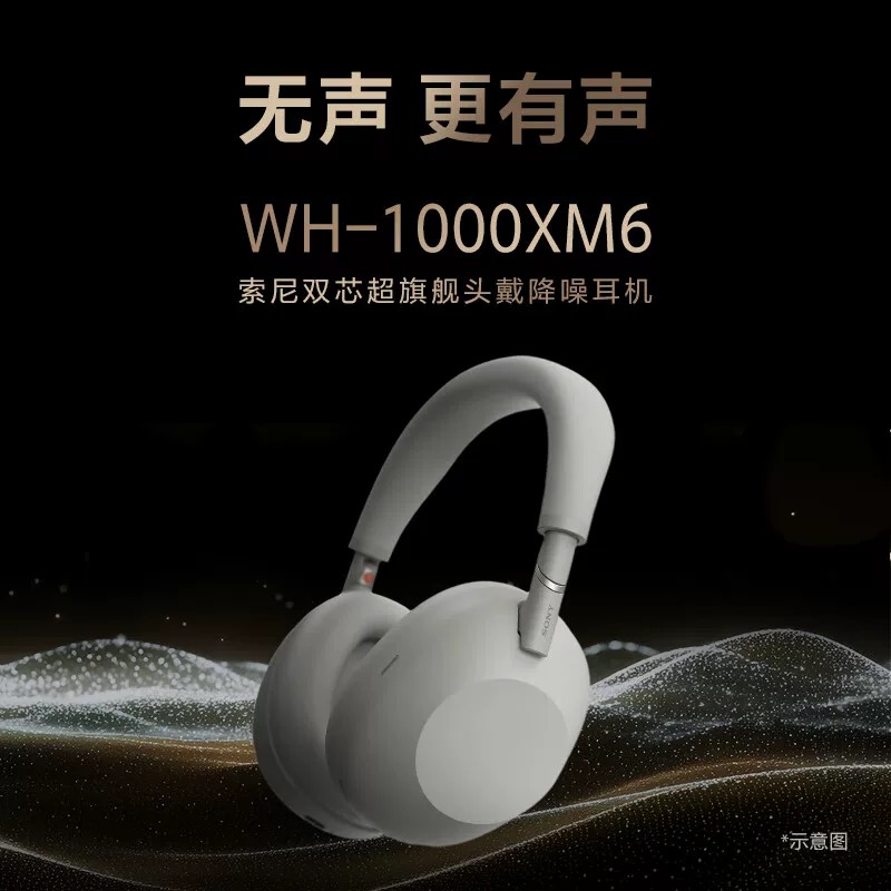 Sony/索尼WH-1000XM6 旗舰头戴式无线蓝牙降噪耳机-海外版 - 图1