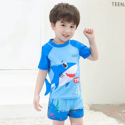 Детский купальник для мальчиков, летние раздельные детские быстросохнущие штаны, комплект для плавания, снаряжение, подходит для подростков