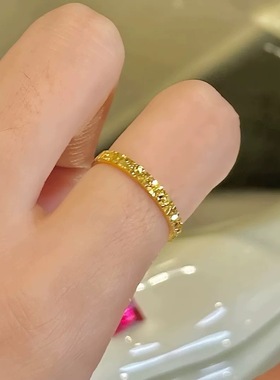 金店同款碎冰冰戒指2mm