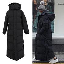  Middle Drama Coco Duvet Duvet Overlong to Ankle Down Cotton Suit Woman 2023 Winter Han Edition Loose Long Version Over Knee