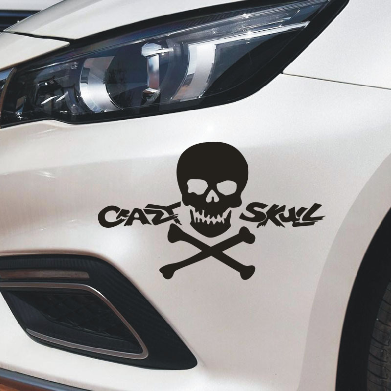疯狂的骷髅头个性车贴 汽车贴纸 有毒车贴 遮挡划痕伤痕擦伤贴 - 图2