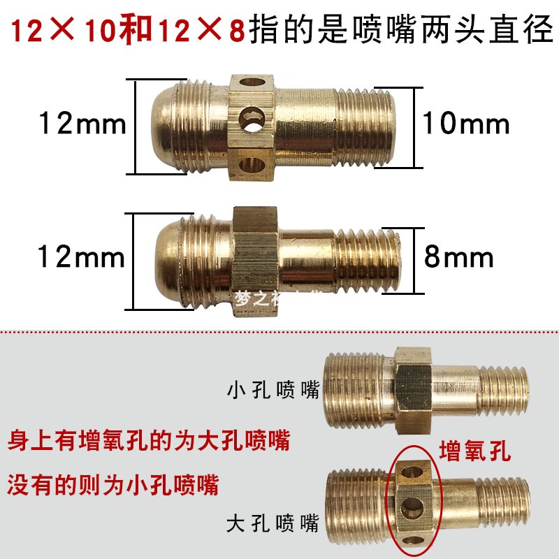液化气改天然气灶喷嘴煤气灶燃气炉欧式气嘴风门喷咀纯铜通用配件