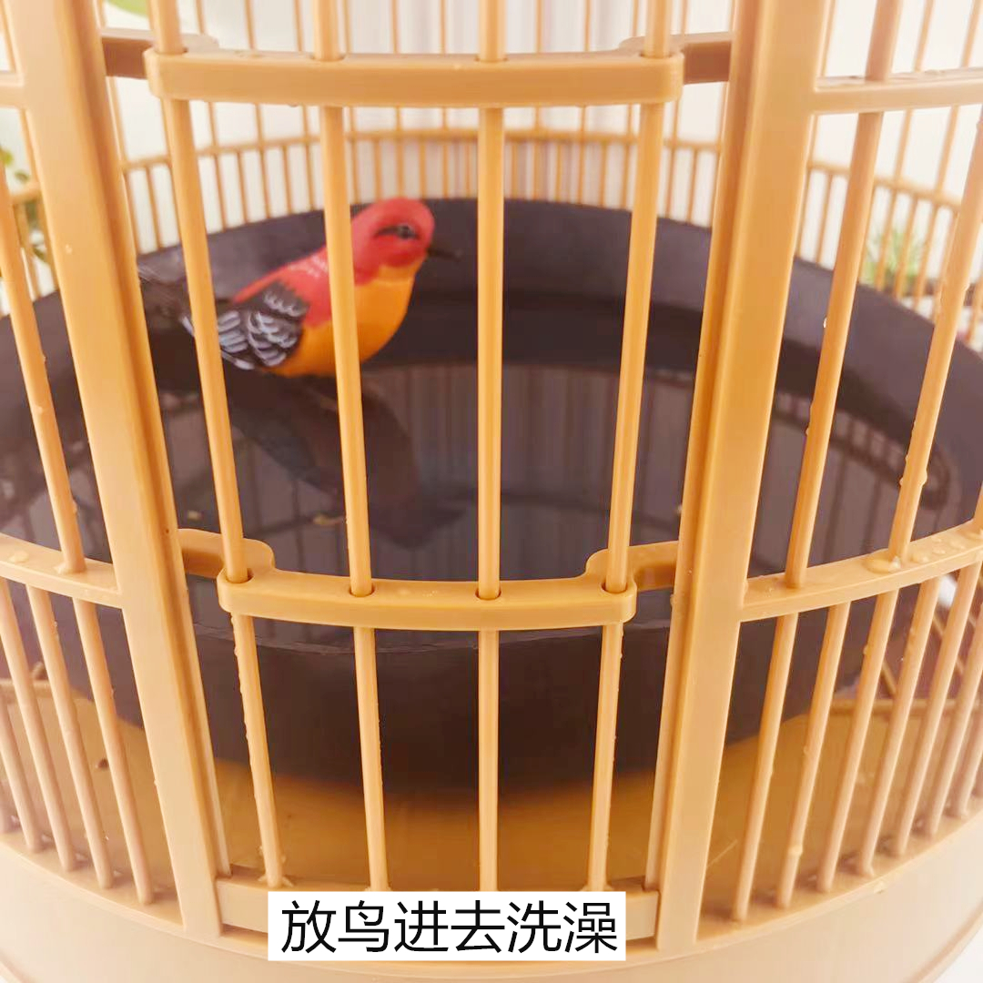 鸟笼洗澡盘沐浴器内置圆笼洗澡盆鸟用品加厚配件户外鹦鹉洗澡神器 - 图1
