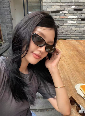 桔里椭圆小框吐司镜防晒百搭女款