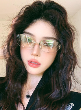 韩系新款星星无框墨镜遮阳