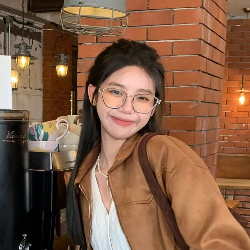 韩版椭圆镂空字母眼镜女高级感素颜神器防蓝光镜大脸显瘦可配度数,淘宝优惠券,粉丝福利购,淘宝优惠卷