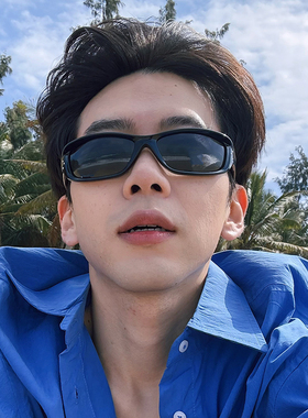 韩系夏季防晒墨镜费启鸣同款男士高级感痞帅街拍防紫外线太阳镜潮