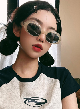 桔里椭圆个性氛围感太阳镜