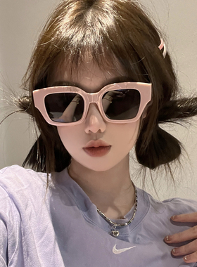 桔里防紫外线方形个性甜辣太阳镜