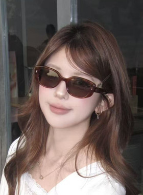 Jennie同款焦糖色百搭遮阳墨镜