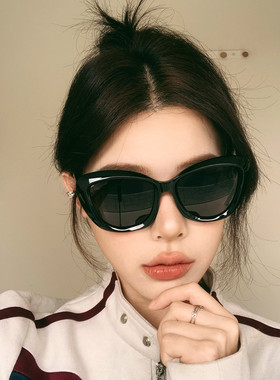 网红猫眼复古辣妹大框防晒墨镜