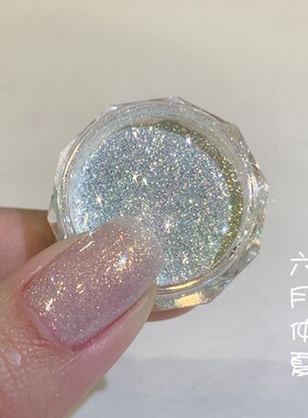 闪粉亮片美甲碎钻渐变幻彩夜光
