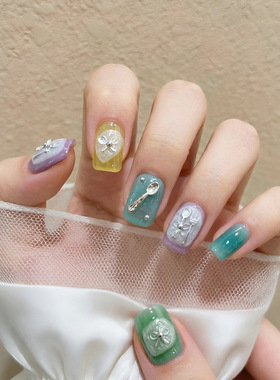 烫金迷你刀叉立体浮雕美甲贴纸