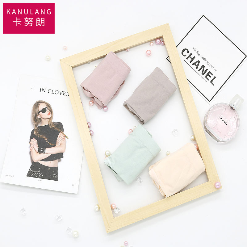 卡努朗石墨烯抗菌女中腰三角裤头 卡努朗内裤