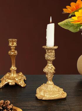 跨境古典巴洛克风蜡烛台装饰摆件欧式怀旧陈列拍摄道具婚礼装饰品