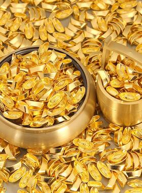 合金迷你小元宝金瓜子金锭装饰品小摆件民族风沙金精品实心礼品
