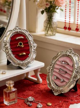 跨境可代发北欧轻奢风耳环美甲戒指托摆件相框饰品托首饰架展示架