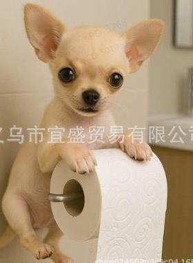 跨境新款狗狗纸巾架dog狗系列厕所纸巾架可爱装饰品设计家居装修