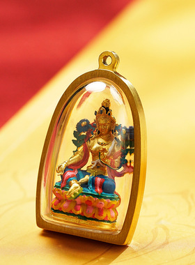 新非遗手绘擦擦嘎乌盒吊坠黄财