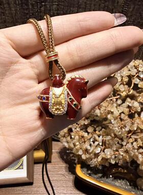 得意小马！珐琅滴油厚度国风项链！GZ7443