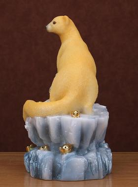 2026黄鼠狼摆件仙家黄大仙佛堂真身神像招财供奉东北合成汉白玉家