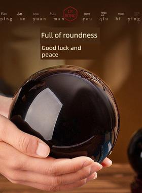 2026天然黑曜石水晶球饰品，礼品保护，反小人，能量净化，五行，