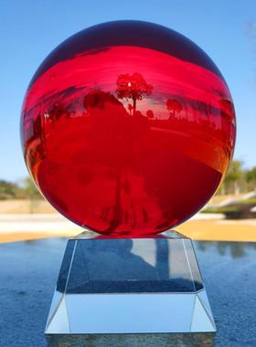 2026精品红色水晶鸿运球客厅玄关卧室办公桌开业乔迁送礼招财镇宅