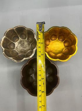 2026复古纯铜仿古做旧人物故事碗 黄铜工艺品摆件 文创市集古玩老