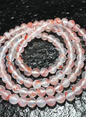 2026南红川料冰飘飘花佛珠多圈手链 干净水润无杂 白底莹润 南红