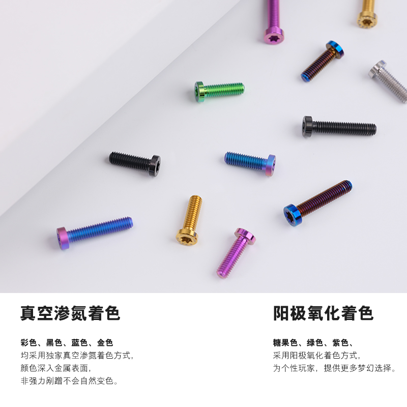 SPARTS斯坦 钛合金VESPA 碟盘螺丝套装 M6扁柱头SPRINT150/GTS300 - 图1