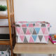 Cotton and linen fabric toy dormitory folding waterproof storage basket
