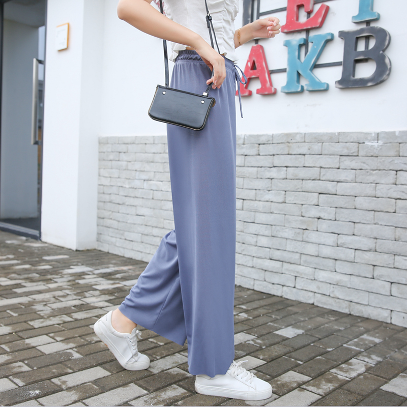 冰丝夏季2020新款韩版垂感阔腿裤 思蜜诗休闲裤