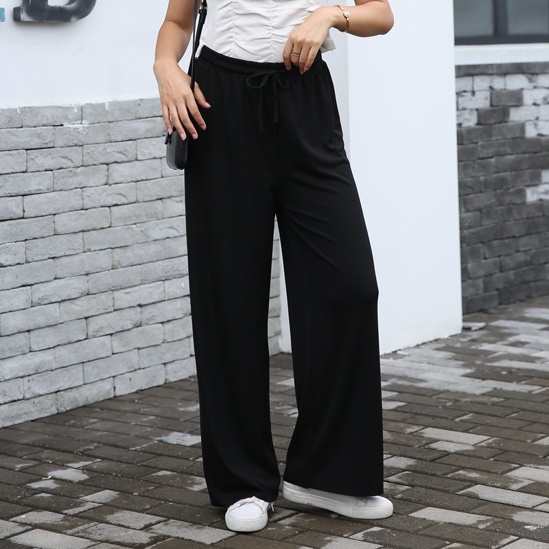 冰丝夏季2020新款韩版垂感阔腿裤 思蜜诗休闲裤