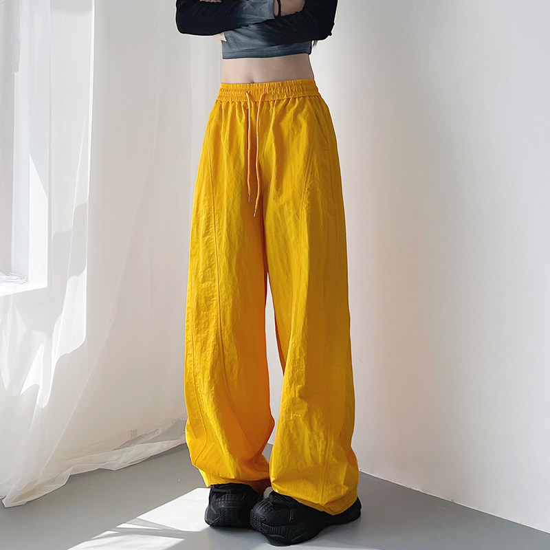 2025早秋新款阔腿裤女大码胖mm显瘦遮肉弯刀休闲松弛感工装运动裤,淘宝优惠券,粉丝福利购,淘宝优惠卷
