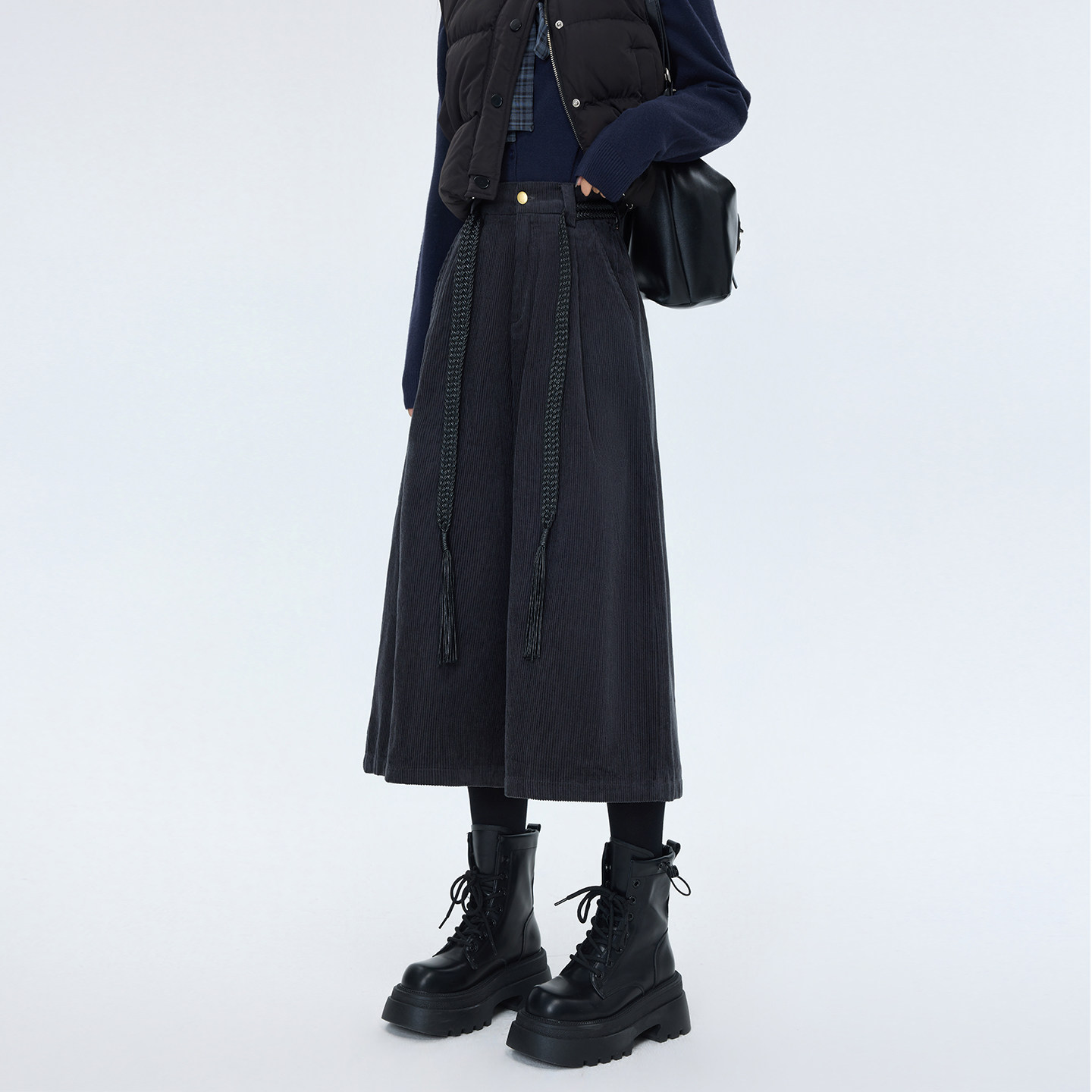 大码灯芯绒七分直筒阔腿裤冬季老钱风小个子酷飒设计感胖mm休闲裤,淘宝优惠券,粉丝福利购,淘宝优惠卷