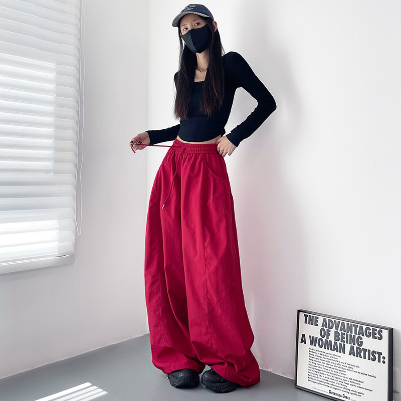 大码白色裤子女秋季新款胖mm梨型身材显瘦200斤慵懒风运动阔腿裤,淘宝优惠券,粉丝福利购,淘宝优惠卷