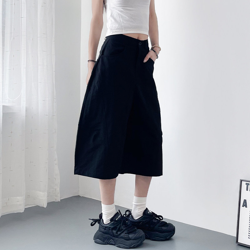 梨型身材百搭纯色七分裤女夏季大码胖mm宽松显瘦冰丝阔腿透气短裤,淘宝优惠券,粉丝福利购,淘宝优惠卷