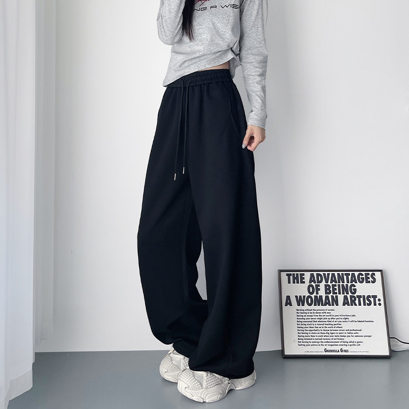 大码高腰软糯卫裤女2026春季新款胖mm大码显瘦慵懒风运动阔腿裤子,淘宝优惠券,粉丝福利购,淘宝优惠卷