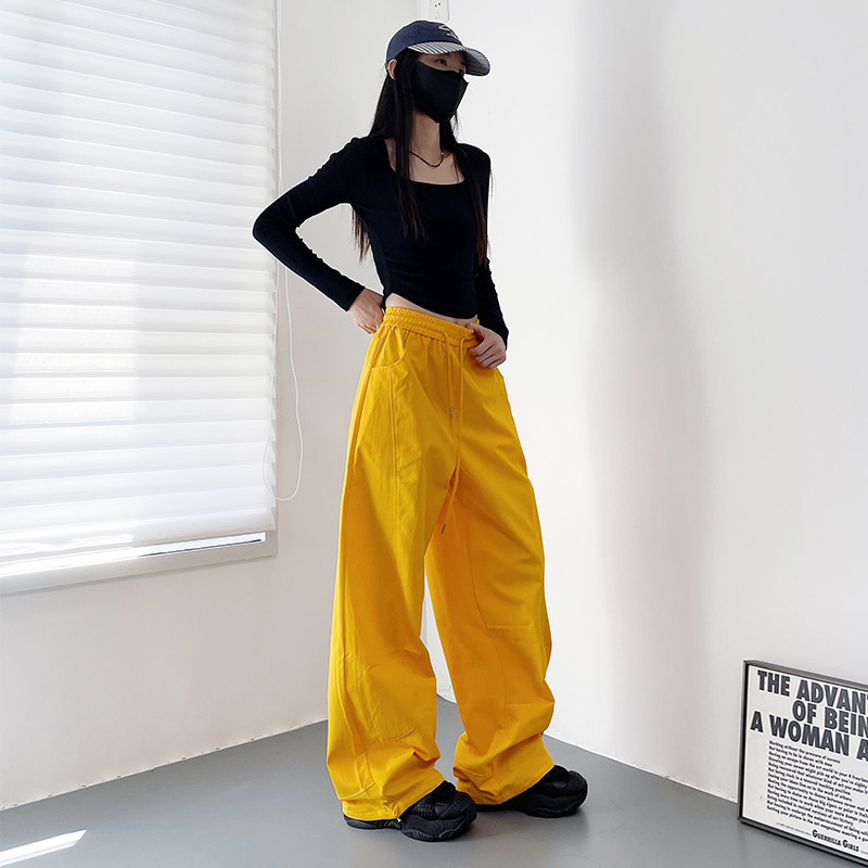 白色大码松弛感宽松显瘦阔腿裤女秋季新款胖mm梨形身材休闲运动裤,淘宝优惠券,粉丝福利购,淘宝优惠卷