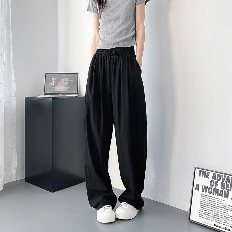 薄款冰丝休闲裤女夏季大码胖mm显瘦宽松阔腿裤高腰遮胯松紧山本裤,淘宝优惠券,粉丝福利购,淘宝优惠卷