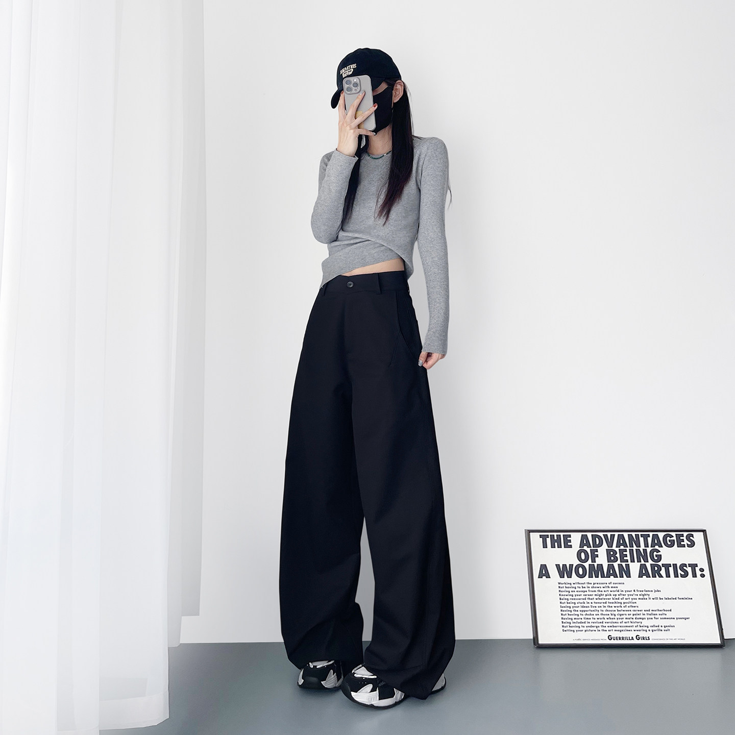 大码高腰显瘦卡其色西装裤女2026春季新款胖mm松弛感慵懒风阔腿裤,淘宝优惠券,粉丝福利购,淘宝优惠卷