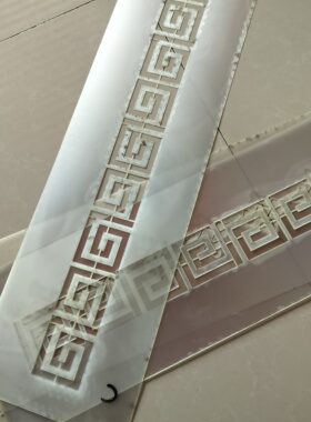腰线花边镂空喷漆模板胶片可重复用墙贴装饰回纹线条模具印花