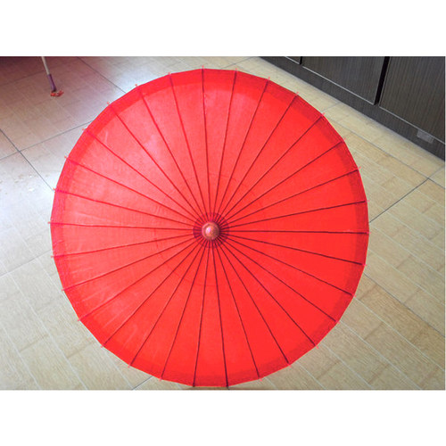 复古油纸伞防雨防晒汉服红色纸伞古典仿古旗袍中国风雨伞道具纯色 - 图0