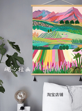 北欧多巴胺风景装饰画马蒂斯客厅挂画小众抽象民宿酒店餐厅墙壁画