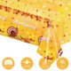 Thanksgiving Theme Party Supplies Turkey Pumpkin Maple Leaf Holiday Party Table Cloth One Time Tablecloth Decoration