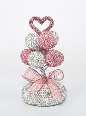 香薰款镶钻告白气球 汽车水晶内饰摆件中控台除异味摆件