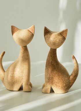 杂货木制毛胚diy彩绘素材可爱动物摆件家居桌面装饰白胚原始粗胚