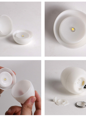 led鸡蛋灯多色复活节彩蛋灯塑料白色球led发光仿真鸡蛋灯派对装饰