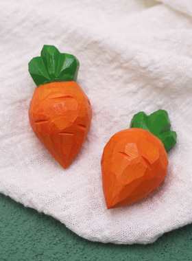 木质挂件吊坠饰品创意胡萝卜造型可爱卡通钥匙扣包包挂饰家居礼品